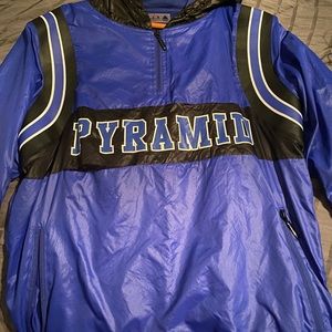 Blue Graphic Windbreaker